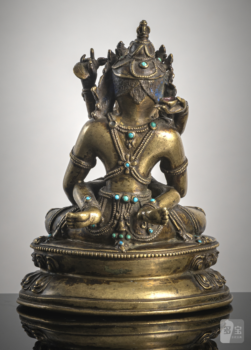A FINE AND RARE BRONZE FIGURE OF ADIBUDDHA VAJRASATTVA AND HIS CONSORT - 图2